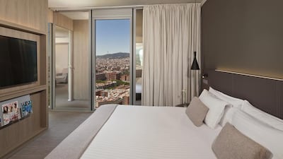The Level Junior Suite at Meliá Barcelona Sky. Courtesy Meliá