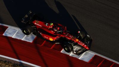 Carlos Sainz on track during practice ahead of the F1 Grand Prix of USA. Getty