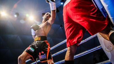 Emirati boxer Sultan Al Nuaimi will be competing in Dubai on Friday. Courtesy MTK Global