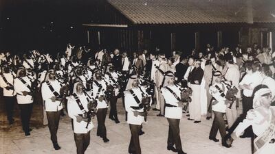 Emirati orchestra at the inauguration of the centre in 1976. Courtesy of the Norwegian Seamen's Centre