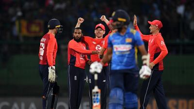 England leg-spinner Adil Rashid took four wickets against Sri Lanka on Wednesday. Getty Images