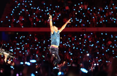 Coldplay’s four sold-out concerts at Zayed Sports City Stadium were attended by 193,470 people. Pawan Singh / The National