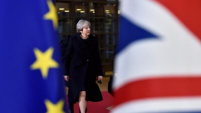 British prime minister Theresa May arrives for the EU summit in Brussels, Belgium. Eric Vidal/Reuters