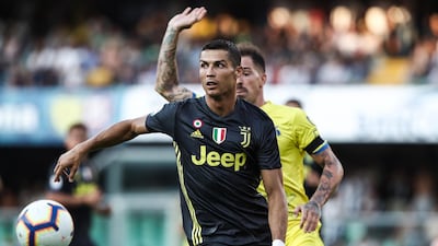 Cristiano Ronaldo in action against Chievo. AFP