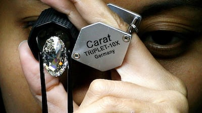 People serious about investing in diamonds should be ready to spend up to $300,000 when they enter the market, analysts say. Andrew Parsons / The National