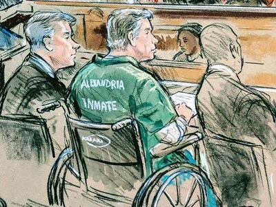 Former Trump campaign manager Paul Manafort appears for sentencing in this court sketch in US District Court in Alexandria, Virginia. Reuters