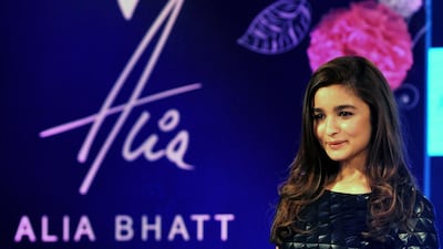 Indian Bollywood actress Alia Bhatt unveils the ‘Alia Bhatt for Jabong’ collection in Mumbai. AFP