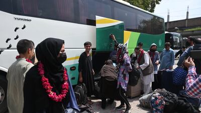 The arrival of the women's football team is believed to be part of an exodus by Afghans who fear the Taliban will not allow them to continue their professional activities. EPA