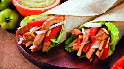 Moroccan chicken wraps. Getty Images