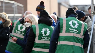 Large public venues often ask for proof of vaccination or legitimate evidence for exemption. Getty Images