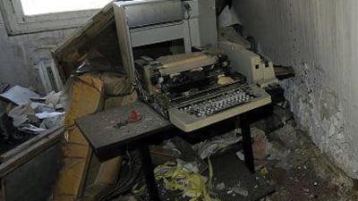 Files remain strewn across the embassy's floors. David Crossland / The National