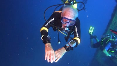 Event sponsor Larnaca Municipality said Woolley dived to a depth of 42. 4 metres for 48 minutes. Reuters