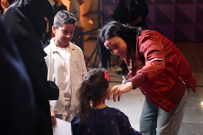 Ons Jabeur interacts with fans at the WTA Finals in Riyadh. Getty Images