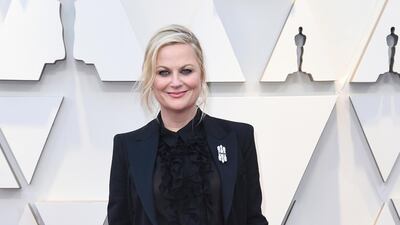 Amy Poehler in Alberta Ferretti. Photo: AP