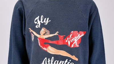 Princess Diana's Virgin Atlantic sweatshirt was auctioned for around 10 times the expected price last week. AP