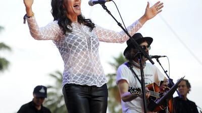 Katey Sagal & the Forest Rangers perform on day one. Chris Pizzello / Invision / AP