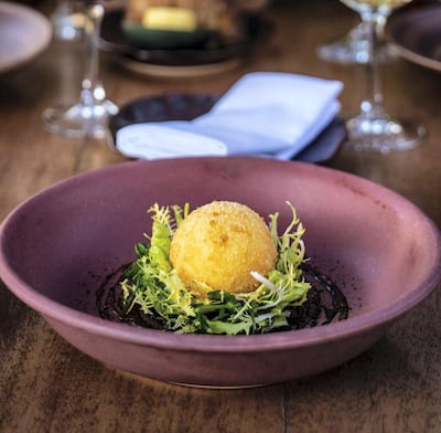 The crispy hen’s egg at folly by Nick & Scott