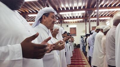 Day 26 — ‘The Imam recites the prayer at the end of Tarawih (extra evening prayers), and worshippers answer Allah with Ameen (truly or it is so)’. Ammar Al Attar for the National