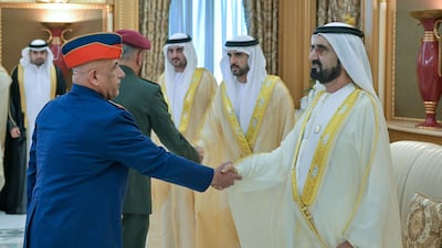 Sheikh Mohammed with Eid well-wishers at Zabeel Palace