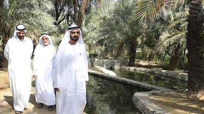 Sheikh Mohammed bin Rashid in Hatta on Monday to announce the comprehensive Dh1.3bn development plan. Wam