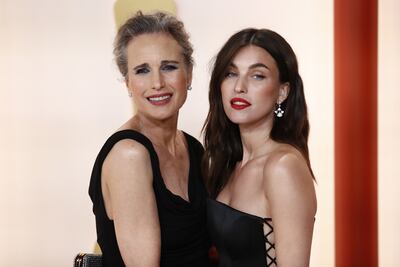 Andie MacDowell and her daughter Rainey Qualley. EPA