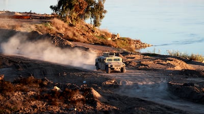 A US military near the Euphrates River in eastern Syria, in 2018. AFP