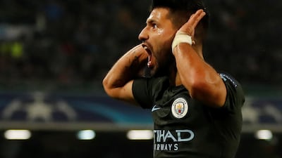 Sergio Aguero is now Manchester City's all-time record goal scorer. Andrew Boyers / Reuters