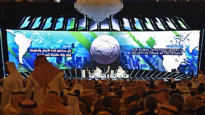Last year's opening ceremony of the FII conference in Riyadh. AFP