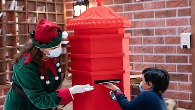 The Galleria Al Maryah Island has a Letters to Santa corner where children can write to Santa for the chance to have their wishes come true. Photo: The Galleria Al Maryah Island