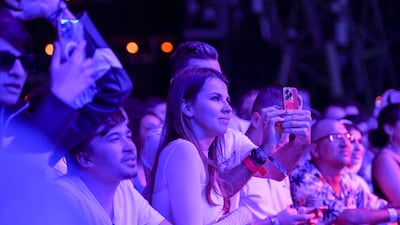 Smartphone cameras at the ready during Ava Max's concert