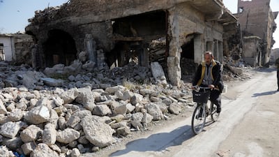 The rubble left behind by fighting between Iraqi and coalition forces and ISIS militants in the old city of Mosul. Reuters