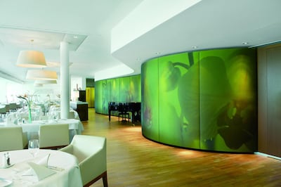 The restaurant. Clinique La Prairie