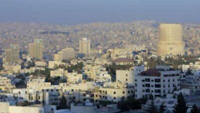 A view of Amman. The railway would link Jordan's Red Sea port of Aqaba in the south with the Syrian border, through Amman and then the industrial city of Zarqa.