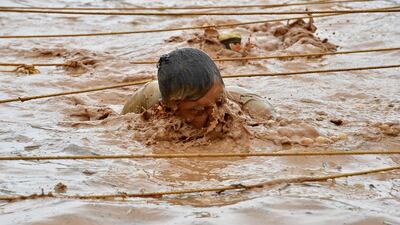 A participant takes part in the annual of Hannibal race Lebanon 2019 in Zen village, district of Batroun north Beirut, Lebanon. More than eight hundred Lebanese and foreign Participants took part in an eight km obstacle race. Courses are uniquely designed to test mental and emotional fitness. EPA