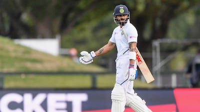 Virat Kohli after getting dismissed during day two of the second Test against New Zealand in Christchurch earlier this year. Getty Images