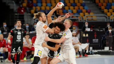 Egypt's Ali Zein during the quarter-final against Denmark. Reuters