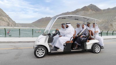 The Sharjah ruler also toured the mountain trails, which span 11.7km