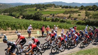The peloton during Stage 16. AFP