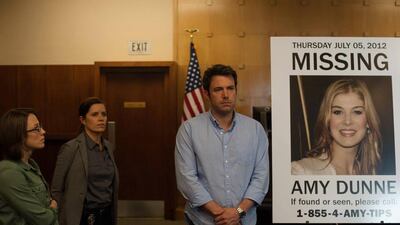 Ben Affleck as Nick Dunne, a man whose wife goes missing, in Gone Girl. 20th Century Fox