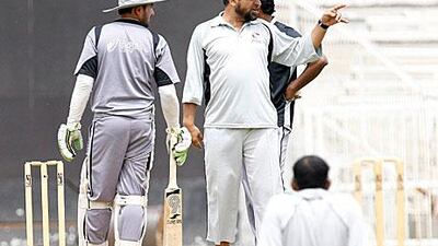 Kabir Khan, centre, and his side are confident of taking on the champions, Afghanistan, following a first win over a more-established side in Kenya in July.
