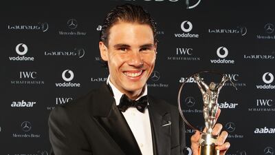 Tennis world No 1 Rafael Nadal took the Laureus World Sportsman of the Year award at Emirates Palace hotel.