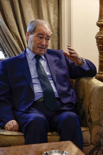 Syrian Foreign Minister Faisal Mekdad in talks at Egypt's Foreign Ministry in Cairo. AFP