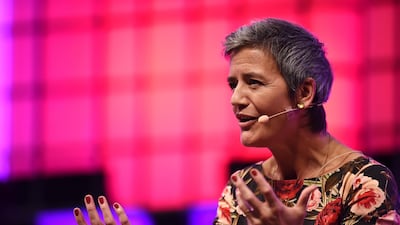 Margrethe Vestager told an audience in Lisbon that big tech companies are allowing “fear” and “greed” to drive out competition. Seb Daly/Web Summit
