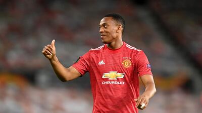 Anthony Martial gives the thumbs up. Getty