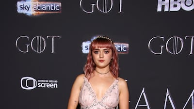 Maisie Williams (Arya Stark) at the premiere of season eight of 'Game of Thrones' in Belfast. AP