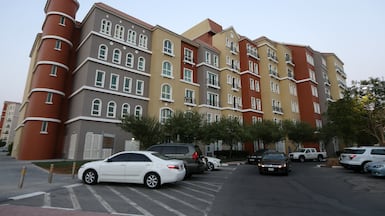 Parkonic has introduced a new monthly fee for residents of Discovery Gardens to park a second vehicle outside their homes. Pawan Singh / The National