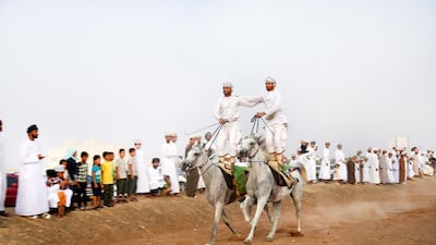 The camel and horse races in Yahmadi are held not for prize money, but to uphold traditions. Courtesy David Ismael