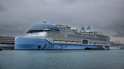 The Icon of the Seas cruise ship by Royal Caribbean sails from Miami around the Caribbean for seven-day journeys. Getty Images