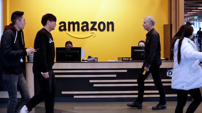 Amazon's headquarters in Seattle, where about 870 staff will walk out. AP