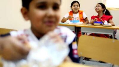 Lunches at the Private International English School in Musaffah no longer include chips, but apples are allowed.